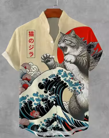 CAMISA HAWAIANA SAMURÁI HOMBRE