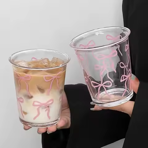 Taza Cristal Lazo Bonita