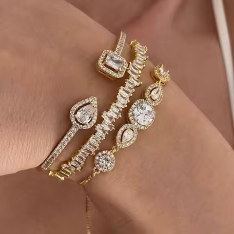 PULSERA CÚBICA ZIRCONIA ELEGANTE MUJER