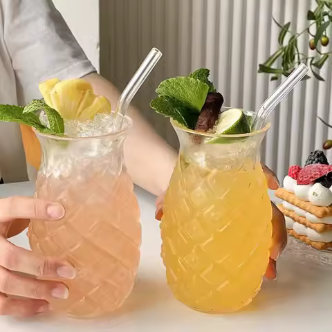 Taza Cristal Forma Piña