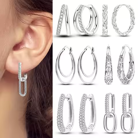 AROS DE PLATA ORIGINALES MUJER ELEGANTES