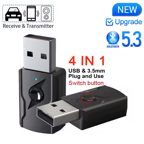 ADAPTADOR BLUETOOTH AUX USB PARA AUTO
