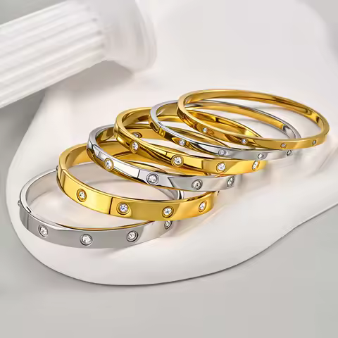 PULSERA ACERO INOXIDABLE CON CIRCONITAS BRILLANTES