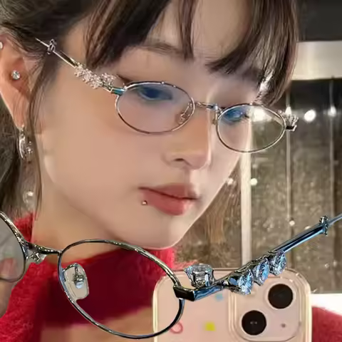 GAFAS DE SOL OVALADAS CON DIAMANTES LUJO