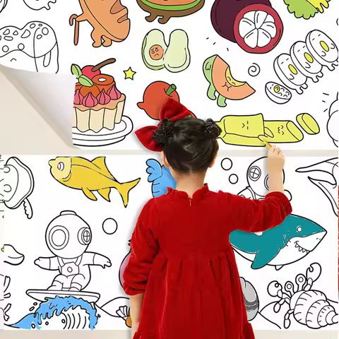 Rollo Dibujo Niños Papel