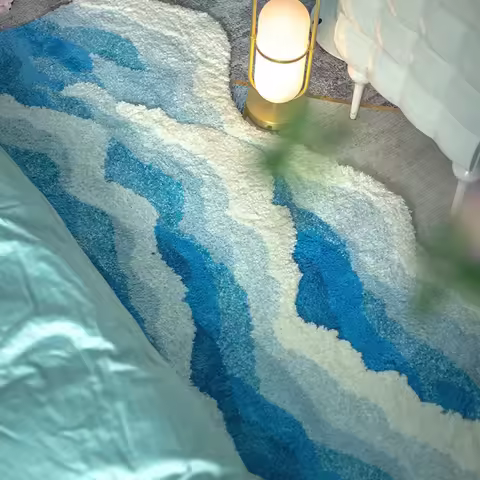 ALFOMBRA ONDULADA DECORACIÓN MODERNA HOGAR