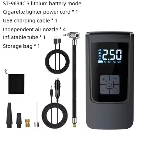 COMPRESOR AIRE PORTÁTIL PARA AUTO Y MOTO