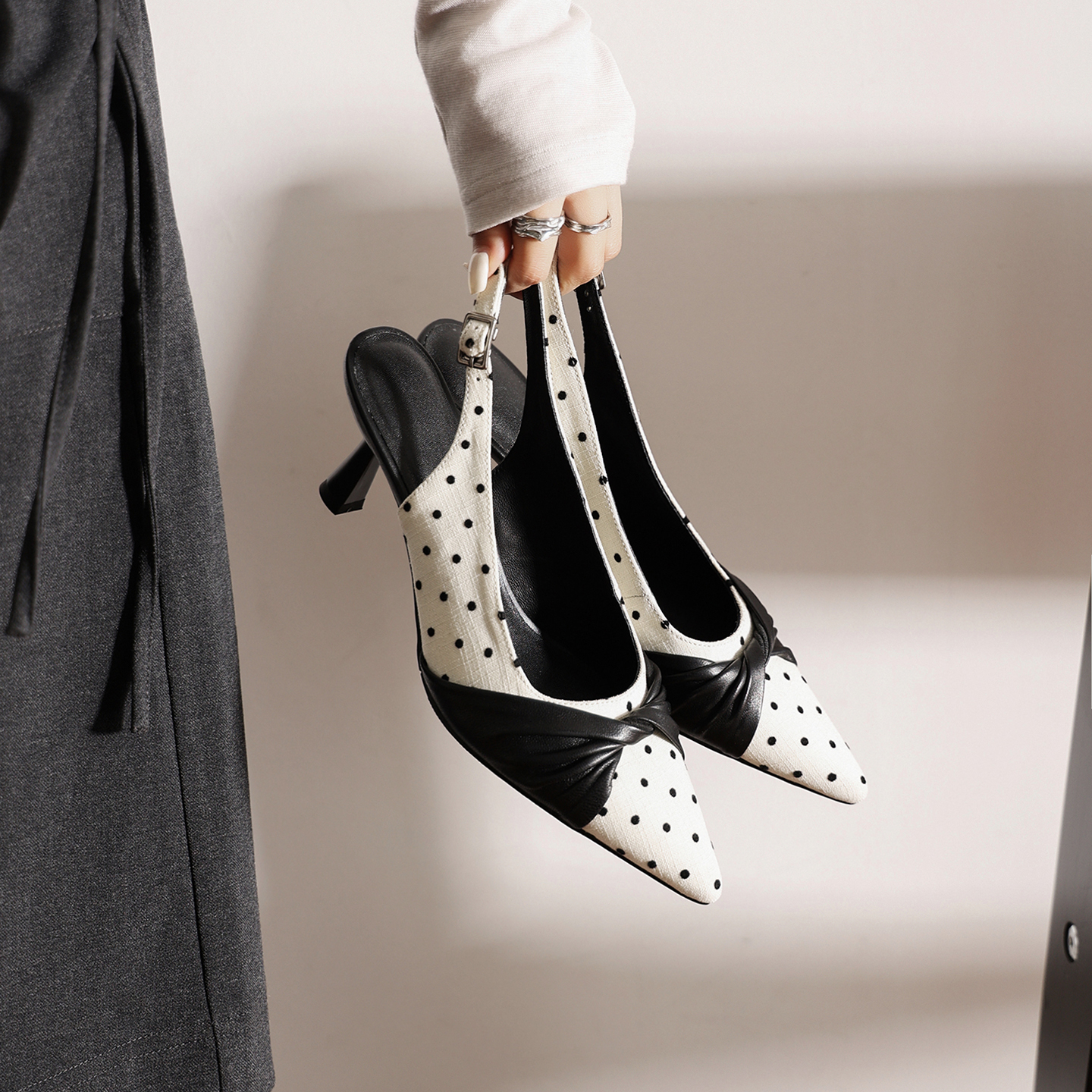 Women Polka Dot Slingback