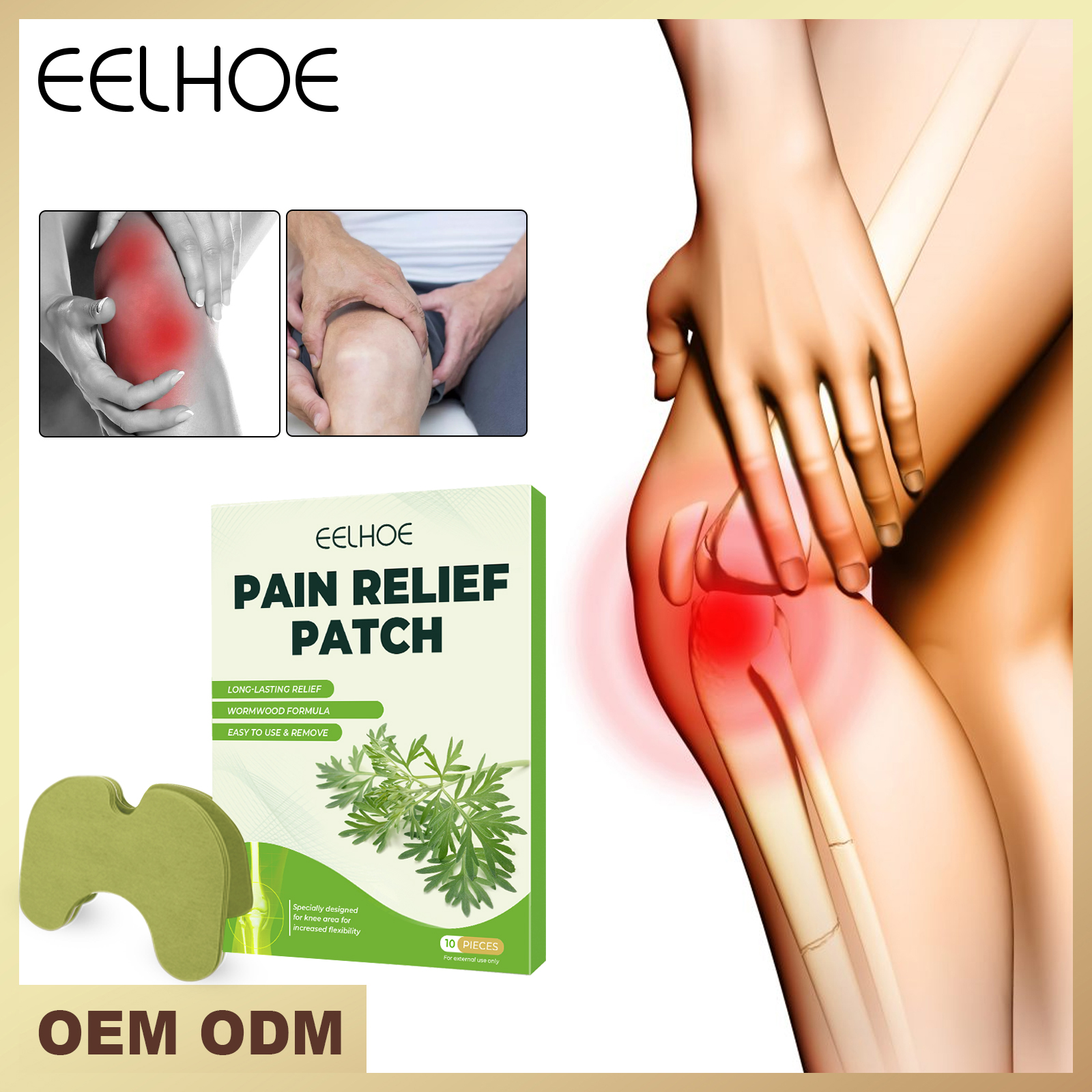 Green Mugwort Knee Patches