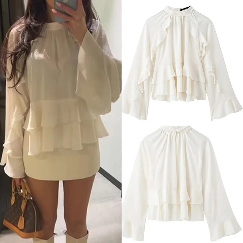 Women Autumn Satin Top