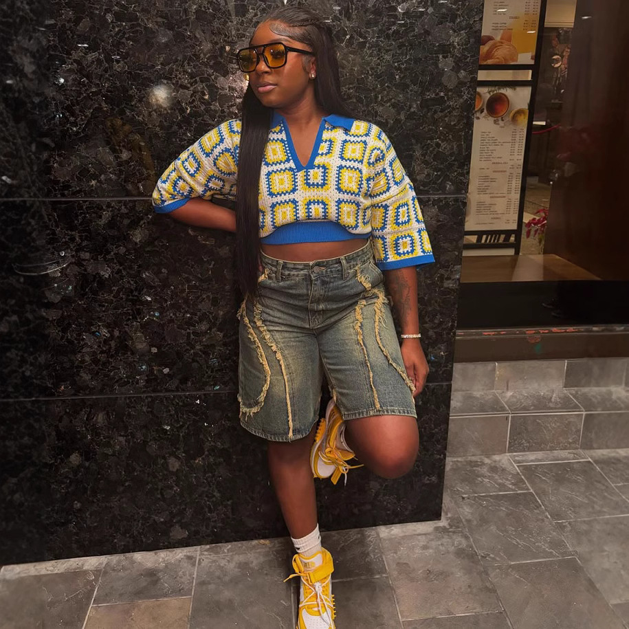 Womens Mid Length Denim