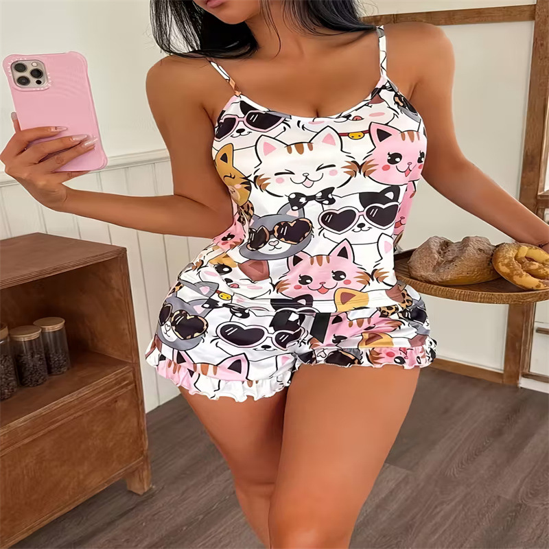 Camisole Printed Shorts Pajama