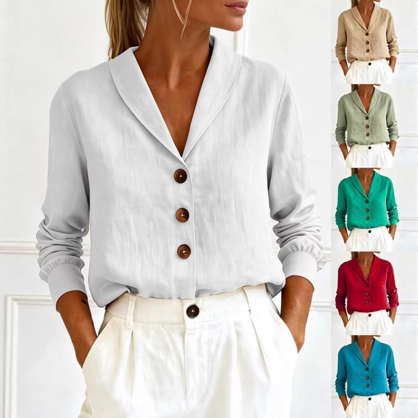 Fashionable Cotton Linen Long