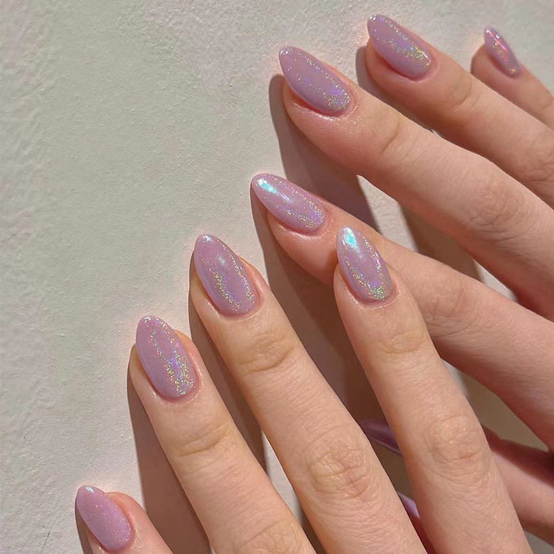 WEARABLE PURPLE GLITTER NAIL