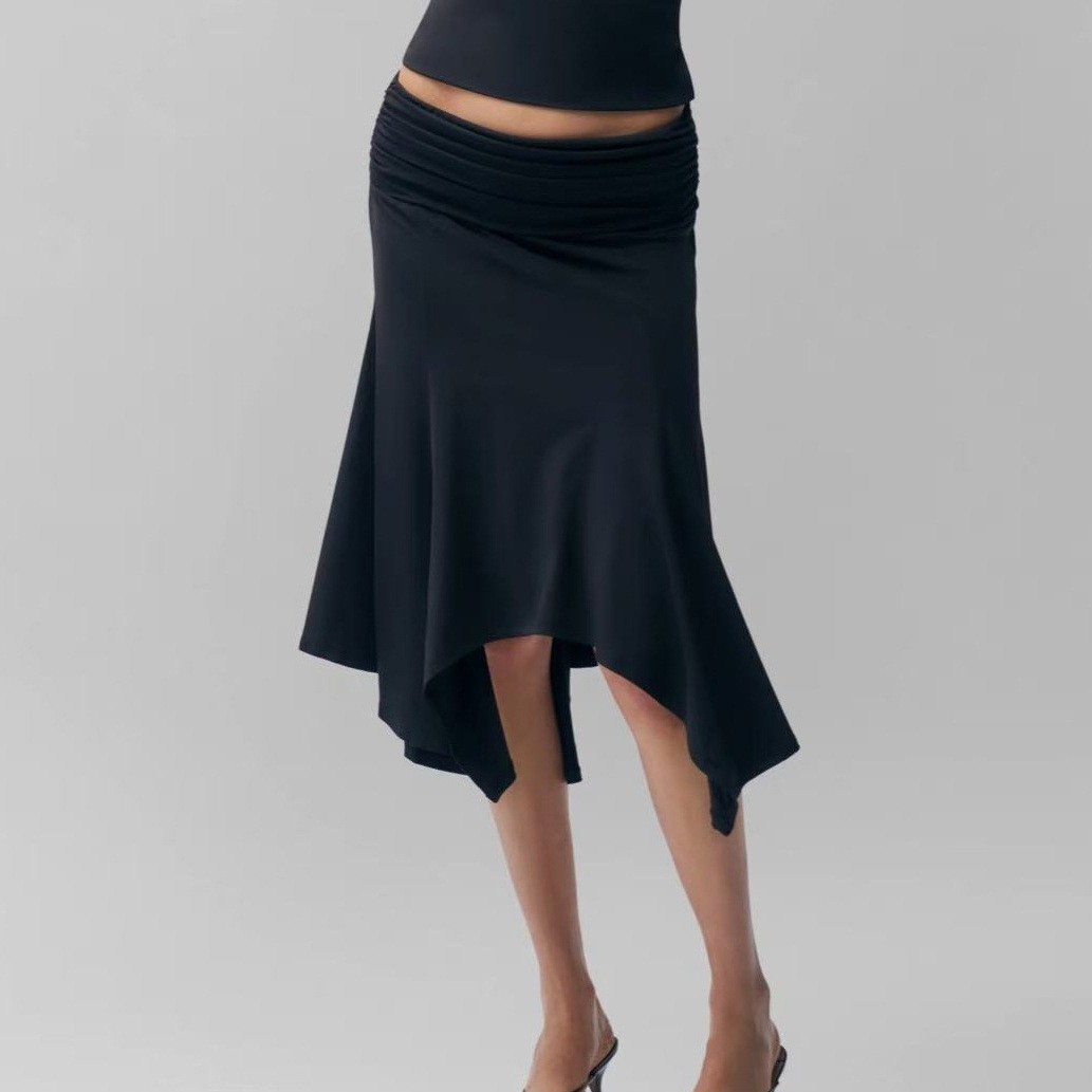 Women Low Waist Pleated