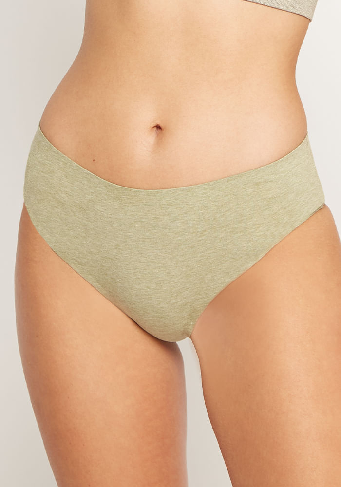 Pack 3 Culotteless Algodón Elasticado Verde Melange