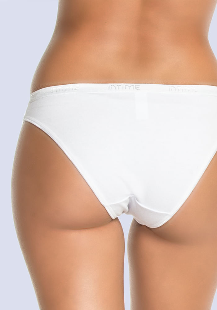 Pack 2 Bikini Algodón Elasticado Blanco
