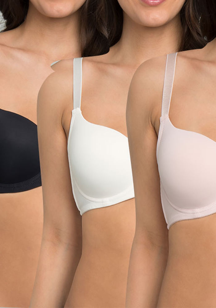 Pack 3 Sostén Copa C con Soft Microfibra Rosado