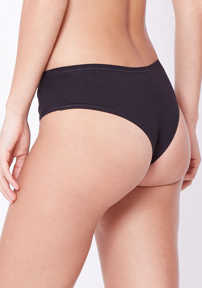 Pack 3 Culotte Algodón Elasticado Black