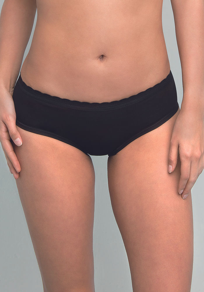 Pack 2 Pantaleta Algodón Elasticado Black