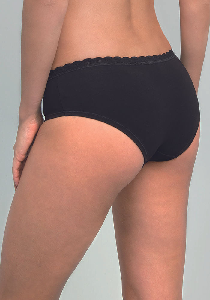 Pack 2 Pantaleta Algodón Elasticado Black