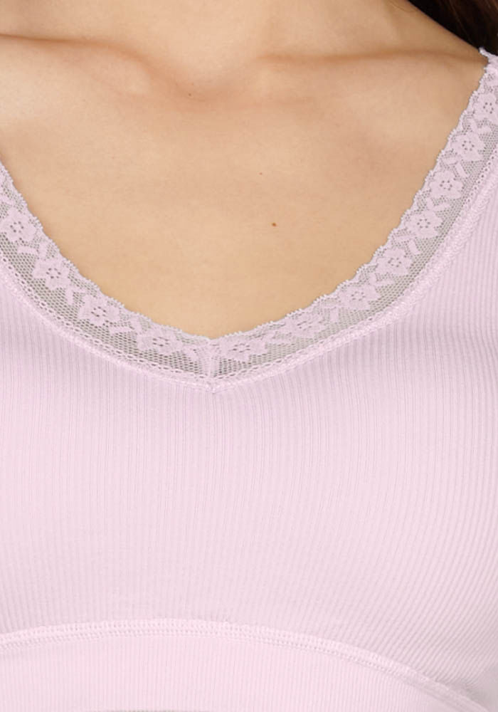 Peto Seamless Encaje Rosado