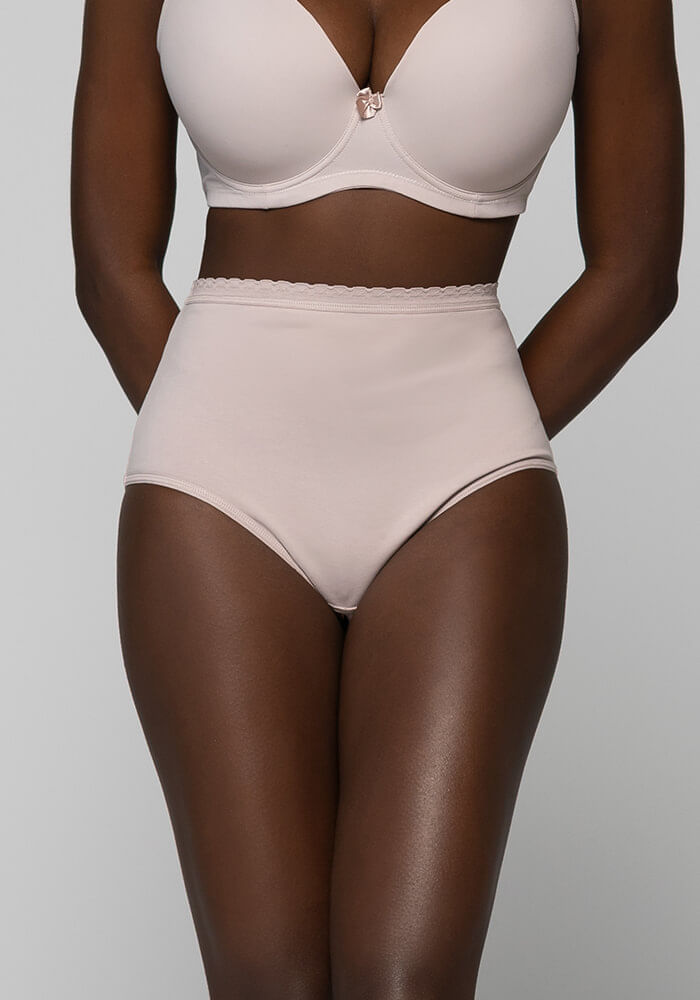 Pack 2 Calzón Maxi Algodón Elasticado Nude