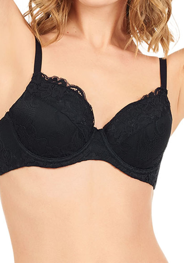 Sostén Copa B Push Up Negro