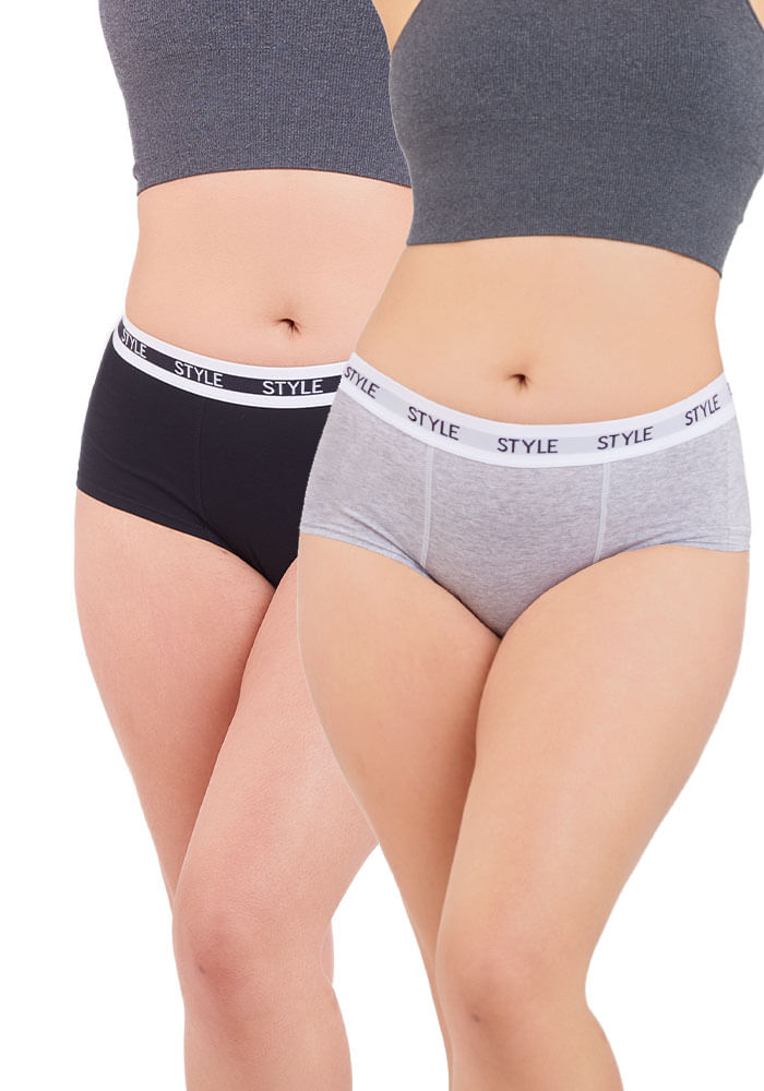 Pack 2 Pantaleta Bóxer Gris