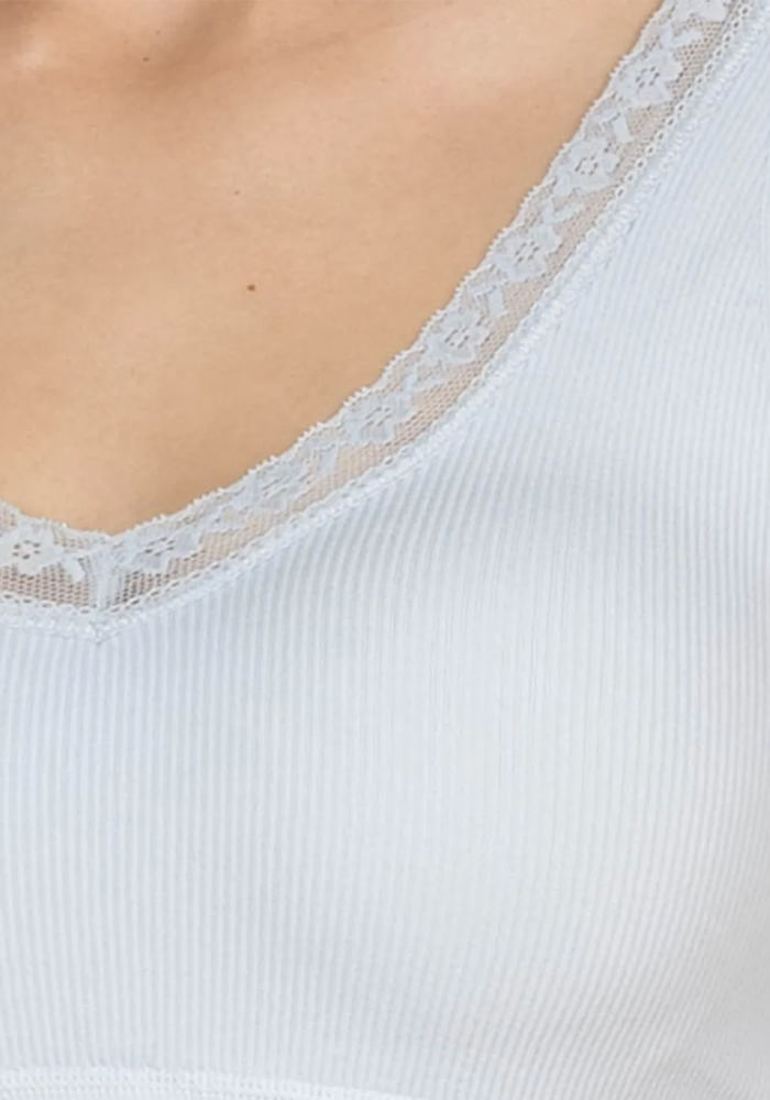 Peto Seamless Encaje Celeste
