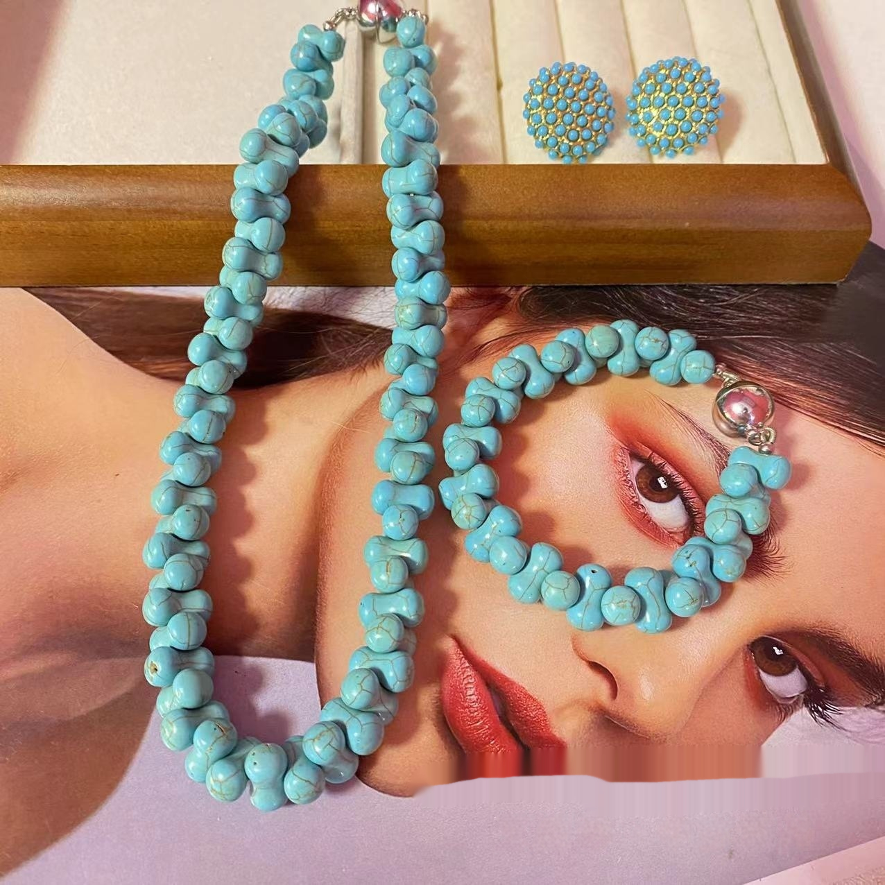 Earrings Necklace Bracelet Fashionable